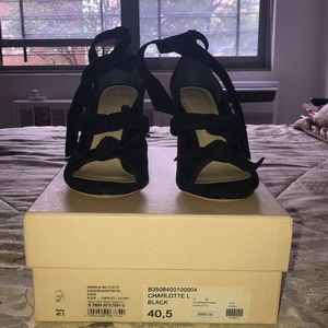 Alexandre Birman Black Suede Heels